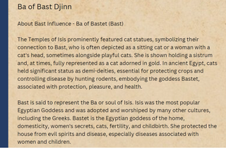 DJINN ENSIGN Spirit Guide -  Bast Shield - Stop Jealousy, Rude, Entitled People