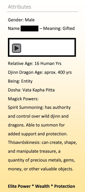 DRAGON Spirit Guide - Dysnomian Djinn - King Arthur Excalibur Lore