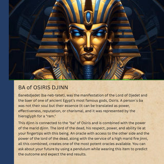 DJINN ENSIGN Ba of Osiris Oracle - Create Your Future Happiness Anxiety Free Relationships